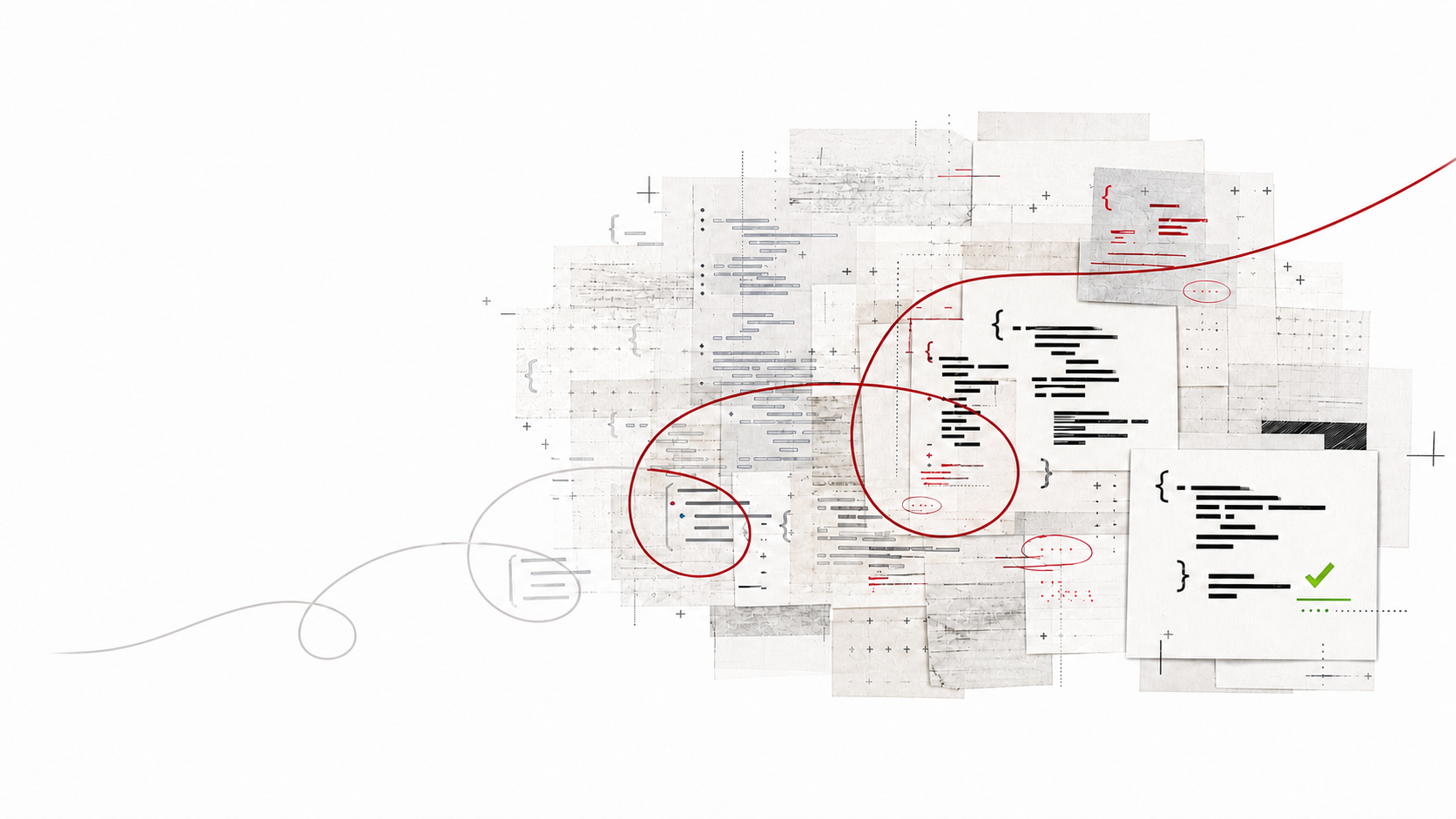 Layered code papers traced by recursive research paths toward a verified result